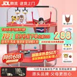 曼迪卡威蹦蹦床室内家用儿童1-3-10岁宝宝砰砰跳跳床小孩蹭蹭床玩具礼物 1.4米 扶手单杠款红承重700斤 加厚护网/吸盘静音防滑腿