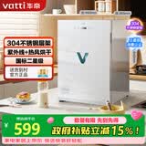 华帝（VATTI）消毒柜家用小型台式免沥水紫外线厨房餐具办公室茶杯台面迷你消毒烘干一体机消毒碗柜 二星级 60L 紫外线热风烘干白