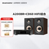 马兰士（MARANTZ）CD60+普乐之声A200 cd机有源HIFI音响蓝牙5.3发烧监听音箱家用电脑电视音箱 胡桃