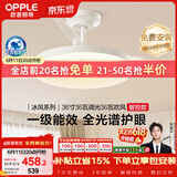 欧普照明（OPPLE）风扇灯护眼全光谱智控LEDRa95餐厅护眼卧室灯36寸 冰风白