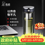 希诺抗菌双层玻璃杯2026新款茶水分离泡茶杯子男办公车载水杯XN-628L