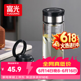 富光尚宇系列单层闷茶玻璃杯 男女士水杯 高硼硅玻璃杯子泡茶杯600ml