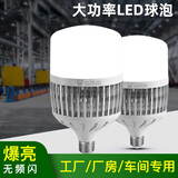 亚明照明超亮led灯泡球泡节能灯E27螺旋家用车间工地厂房高亮度室内照明灯 亚明-LED鳍片球泡80w（E27）