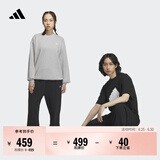 adidas情侣款加绒加厚直筒束脚运动裤男女秋冬阿迪达斯官方轻运动   黑色（推荐女生选小一码）   M