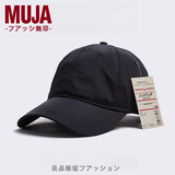 MUJIUSHI无印日系速干帽子男女棒球帽夏季薄款遮阳防晒透气跑步大头围帽子 黑色 L 大头围(60-64c)