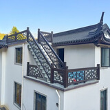 仿古中式护栏铝合金复古阳台栏杆别墅庭院民宿户外现代防护栏定制 款式三