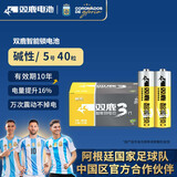 双鹿智能锁电池40粒盒装 碱性5号适用指纹锁电子门锁小米TCL德施曼PHILIPS鹿客VOC凯迪仕LR6/AA