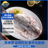 三都港 冷冻三去海鲈鱼1斤1条(赠料包) 深海鱼 生鲜鱼类 海鲜水产