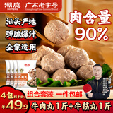 潮庭潮汕正宗牛肉丸1斤+牛筋丸1斤 京东专供款 火锅食材早餐生鲜烧烤