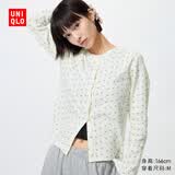 优衣库提花罗纹印花开衫/长袖女装485717 491601 485717/01乳白色 M