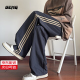 OEMG夏季工装休闲裤子男士春秋速干美式潮牌潮流户外直筒百搭条纹裤子 DSA178-K5036黑色 【高品质认证】 L [建议110-125斤]