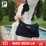 FILA斐乐官方女包挎包运动腋下休闲百搭斜挎手提拎包单肩包 深黑-BK XS