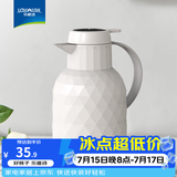 乐唯诗（LOVWISH）保温壶温显家用保温壶大容量玻璃智能温度显示开热水暖水瓶小暖壶 钻纹保温壶【温显款】荔枝白1L