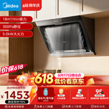 美的（Midea）【价保618】抽吸排油烟机侧吸式家用抽油烟机 燃气灶 5.0kW猛火灶J30+A3液化气【套装商品】