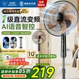 钻石牌【18英寸+纯铜电机+AI语音+1级直流变频】家用电风扇遥控落地扇工业扇工厂车间强劲风力DFS-ZFR05L