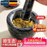 拜杰大理石捣蒜器石臼蒜臼子蒜泥神器手动打蒜压蒜器捣药罐蒜泥捣碎器 手工打造大理石大号