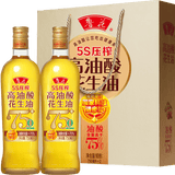 鲁花【保真花生油】5S 物理压榨高油酸花生油750ml*2 礼盒装