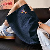 班尼路（Baleno）泡泡纱短裤男美式潮牌藏青色2026夏季新款速干男士休闲百搭五分裤