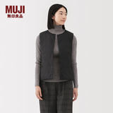 MUJI女式 轻量羽绒便携式背心 马甲马夹女款女装内胆25年冬季BD11EA5A 黑色 M (160/84A)