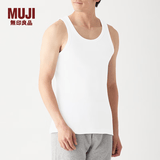 MUJI 男式 无缝罗纹编织背心 2件装 男士男款打底男装 25年夏季 白色 FA17CC5S S (165/84A)