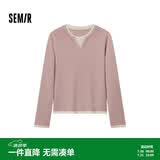 森马（Semir）森马毛衣女短款假两件含羊毛针织衫24冬新款保暖内搭109724107015