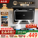 志高（CHIGO）【政府补贴15%】侧吸式吸油烟机 家用大吸力小户型脱排715抽油烟机一级能效 C03A可配燃气灶