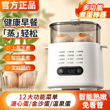 煮蛋器蒸蛋器自动断电2026新款煮鸡蛋神器电蒸锅蒸锅一体多功能早餐机多功能锅蒸蛋 双层 12功能蒸蛋器+蒸架+蒸碗高笼
