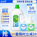 蓝月亮套装 抑菌泡沫洗手液255ml*2(雪松+芦荟)+衣物消毒液1kg