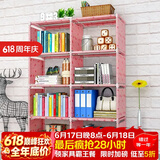 索尔诺简易书架学生书柜组合多层层架大号置物架储物收纳架家用书柜 幸运樱桃【宽85cm*高125cm】