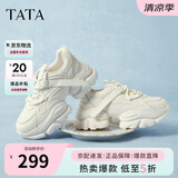 他她（TATA）泡泡奶油白色老爹鞋增高休闲鞋厚底百搭运动鞋 AM5米白（单） 36