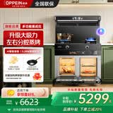 欧派【品牌补贴20%】集成灶消毒柜一体式集成灶蒸烤一体独立蒸烤箱保洁柜变频家用集成灶一体式 【70L独立左烤右蒸】双层滤网款炫彩-AI语音智控 天然气12T