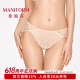 曼妮芬性感蕾丝舒适中腰内裤女收腹提臀薄女士内裤  110 肤色 1条 XL (170/105)