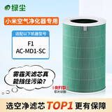 绿尘 适配小米米家（MI）空气净化器滤芯F1/AC-MD1-SC净化器过滤网滤芯除醛除霾PM2.5除异味烟味