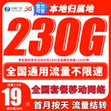 中国广电大流量卡移动5G网络手机卡电话卡上网卡全国通用套餐大王卡非19永久无限终身 全国本地卡19元230G+送100分钟全国通用套餐