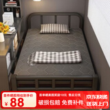 格田彩折叠床家用单人床出租房小床卧室加床舒适简易床铺成人休息双人床 黑色70*186cm【加固钢架】
