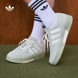 adidas「面包鞋」COURTIC经典运动板鞋平底鞋男女阿迪达斯三叶草   浅绿/奶油白   38