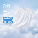 安踏童装儿童t恤男女童清风T夏季新款速干透气舒适青少年短袖12-16岁 【店长推荐丨100%涤】纯净白5110-1 165 cm