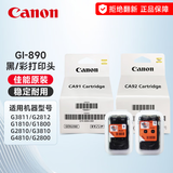 佳能（Canon）GI890原装墨水适用于佳能G1810/G2800/G3800/G4810/G3810/3811 黑色8004+彩色8020原装墨盒/打印头一套