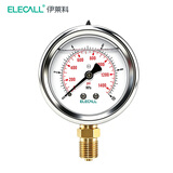 伊莱科（ELECALL）径向耐震真空压力表 0-10MPA充油气压液压表油压表自来水压力表