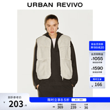 UR冬季新款女装琥珀流光风拉链无袖马甲棉服UWM150040 米白 M
