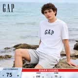 GAP男女装春季款纯棉字母logo短袖T恤常规上衣美版570044 白色 S 美码 M亚洲码175/92A 【偏小，建议选大一码】