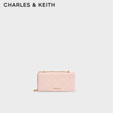 CHARLES&KEITH质感菱格链条小方包钱包斜挎包包女包生日礼物送女友CK6-10680924