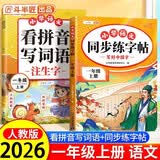 斗半匠 同步练字帖一年级上册 看拼音写词语 小学语文一年级练习册拼音拼读生字默写专项每日一练【2册】 开学季