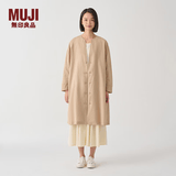 MUJIIDEE 女式 平纹 无领夹克衫女装外套  GAD02C4S 米色 M (155/80A)