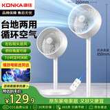 康佳（KONKA）空气循环扇电风扇家用风扇遥控换气扇大风量小风扇轻音立式电扇可摇头交流定频落地扇KF-XH2107Y