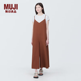 MUJI 女式 易干弹力泡泡纱 背带裤 女装夏季连体裤吊带BC2JRA4S 砖红色 XL （165/92A）