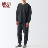 MUJI 男式 抓绒 家居服套装 睡衣男款秋冬季 男士  FBA52C2A 炭灰色 L