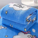 梦柯安法兰绒毛毯柔软亲肤四季款空调毯珊瑚绒办公室午睡毯膝盖毯 我的小可爱 100*150cm午睡毯