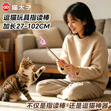 猫太子指读棒学生小手指伸缩教鞭教师专用儿童教学教杆指示读点神器指挥棒棍子教具 加长款粉