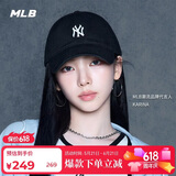 MLB帽子男女棒球帽鸭舌帽软顶遮阳帽3ACP7701N-50BKS